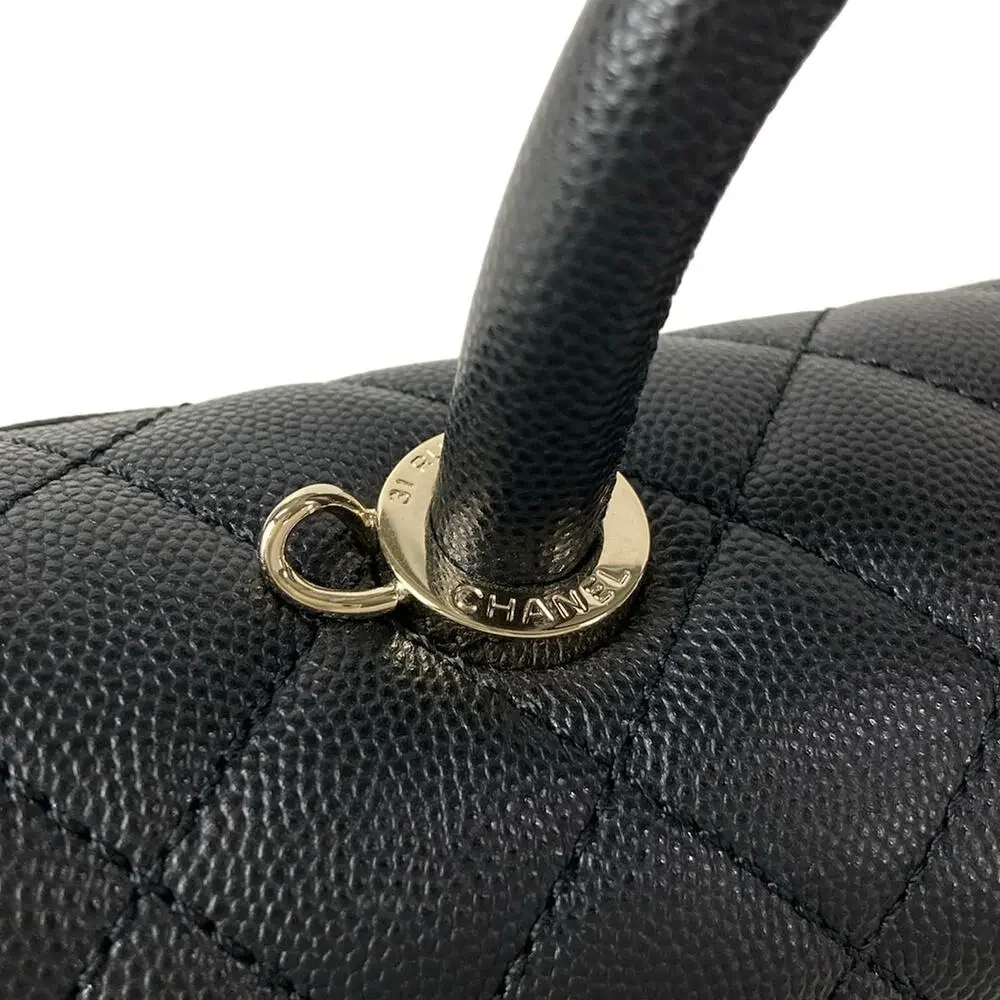 Chanel Small Top Handle Flap Bag/Matelasse/Coco Handle XS Handbag A92990
